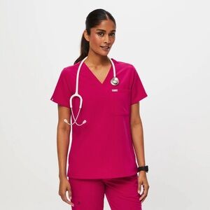Figs Pink scrubs top